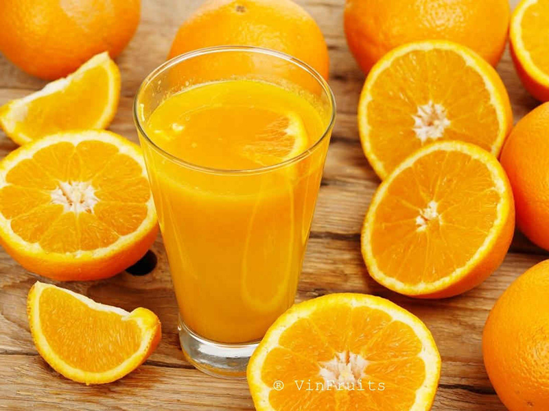 Nước cam nguyên chất chứa nhiều Vitain C tăng cường hệ miễn dịch
